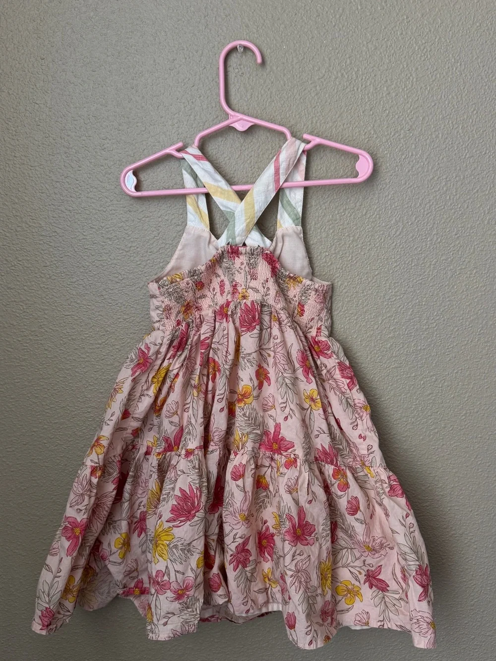 Girls' Pink Floral Sundress